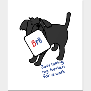 Funny Dog Saying BRB Slang Posters and Art
